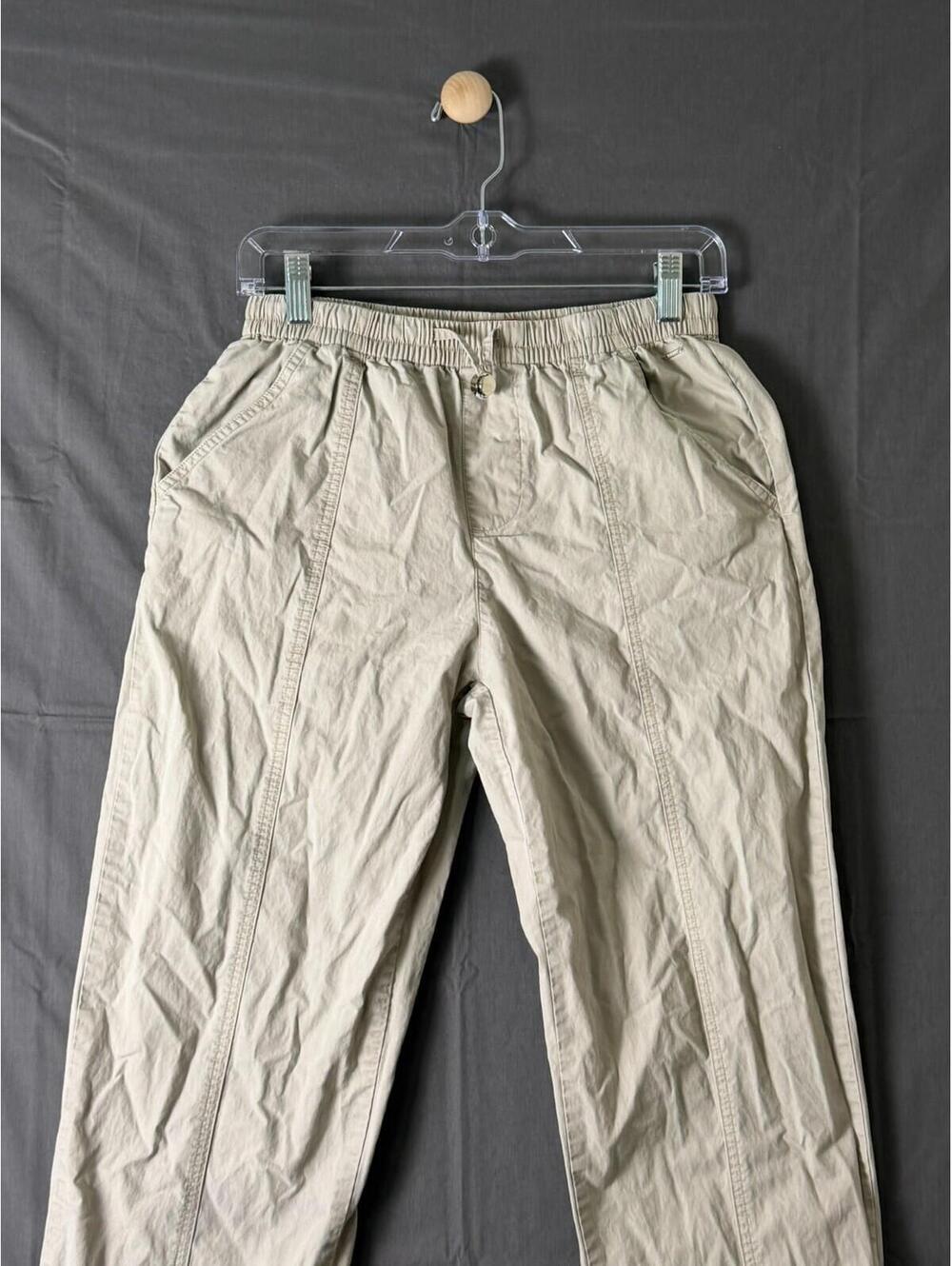GUESS Los Angeles Women's XS Beige Elastic Waist Jogger Pants Casual Drawstring - Picture 2 of 9